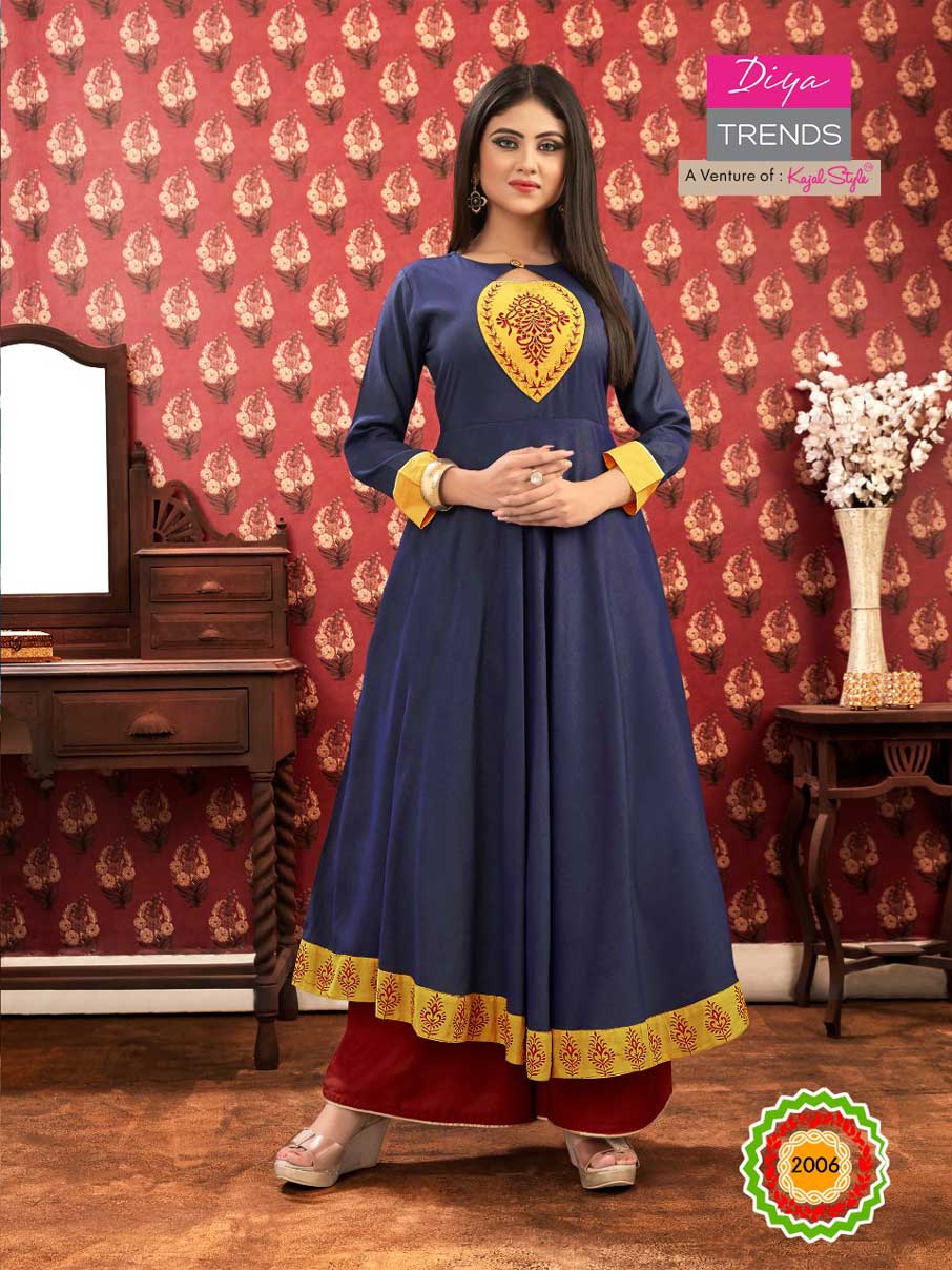 Iconic City Vol-2 Diya Trends Rayon Embroidery Kurti Iconic City Vol-2 Diya Trends Rayon Embroidery Kurti